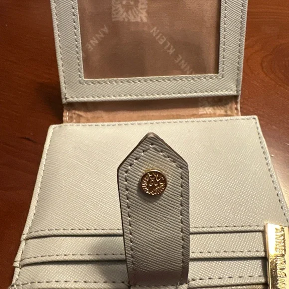 Anne Klein Gray Wallet with Gold Accents - Picture 4 of 5
